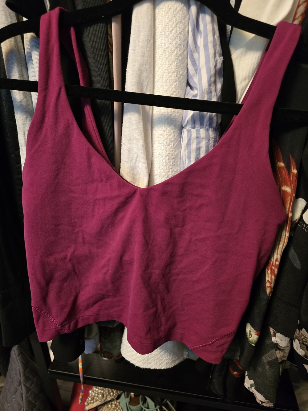 Magenta Lululemon Crop Top
